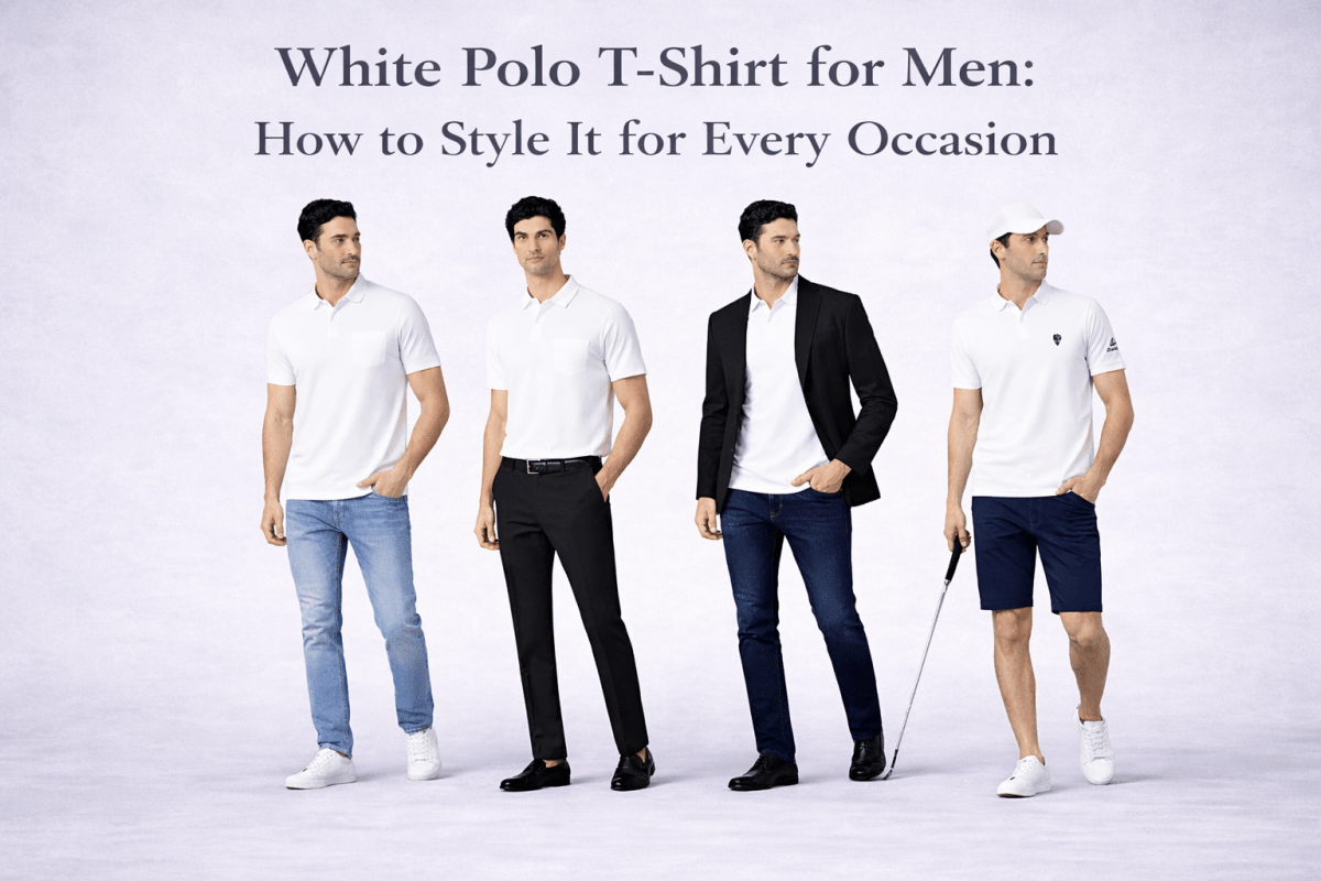White Polo T-Shirt for Men: How to Style It for Every Occasion