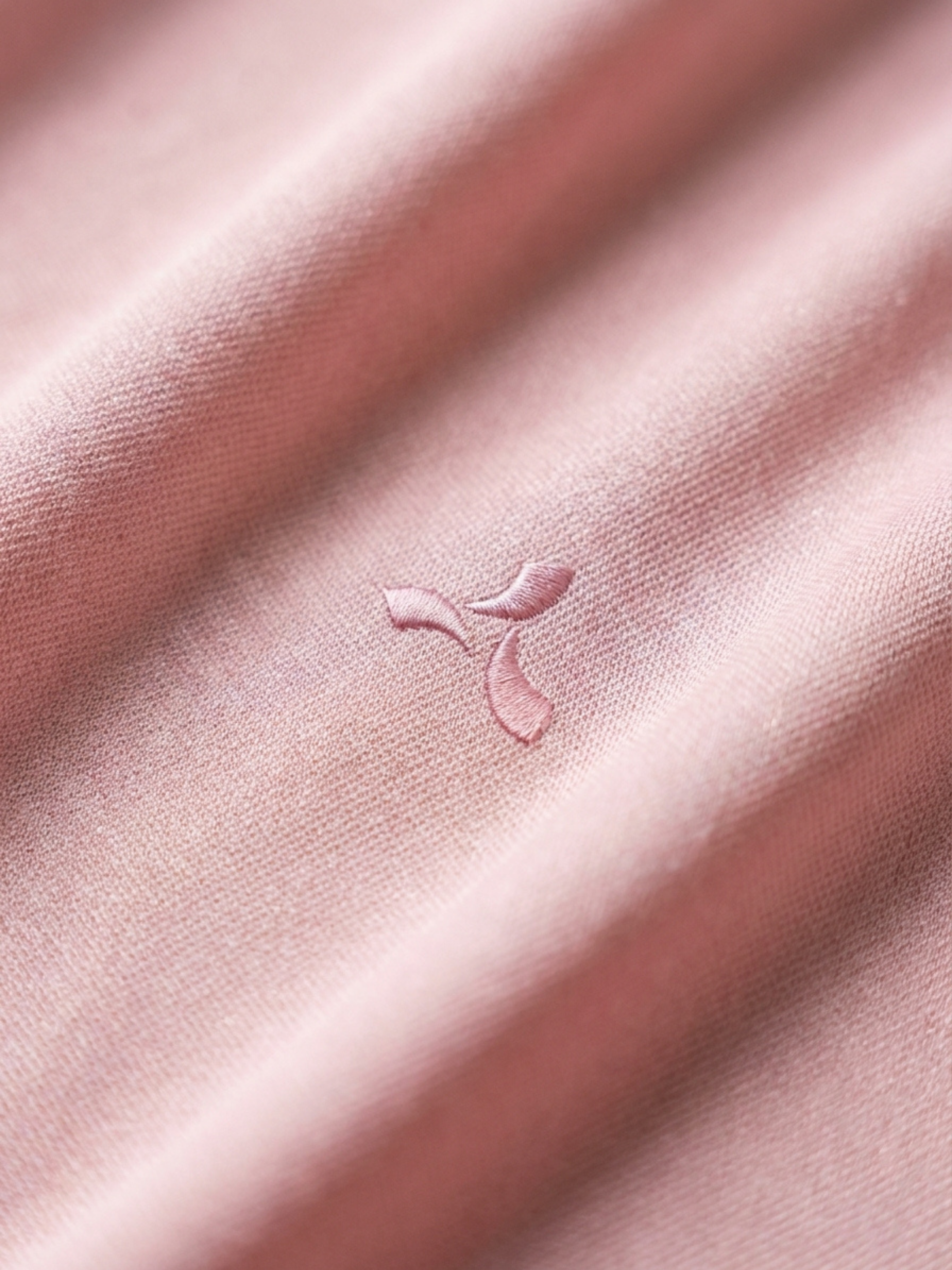 Melange Polo T Shirt for Men in Dusty Rose with Tipping Collar