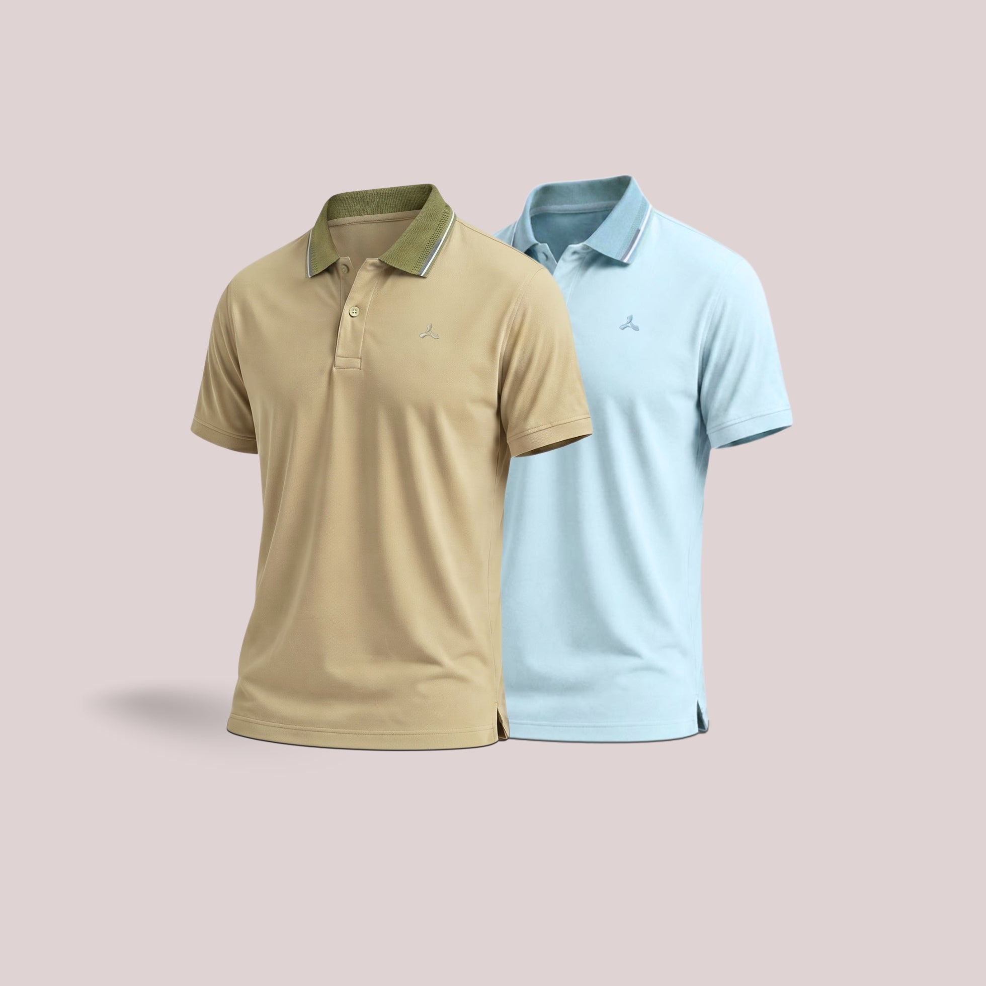 Men's Melange Polo T-Shirt Combo with Tipping Collar – Pista & Mint