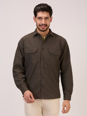 Unirec Olive Shacket for Men