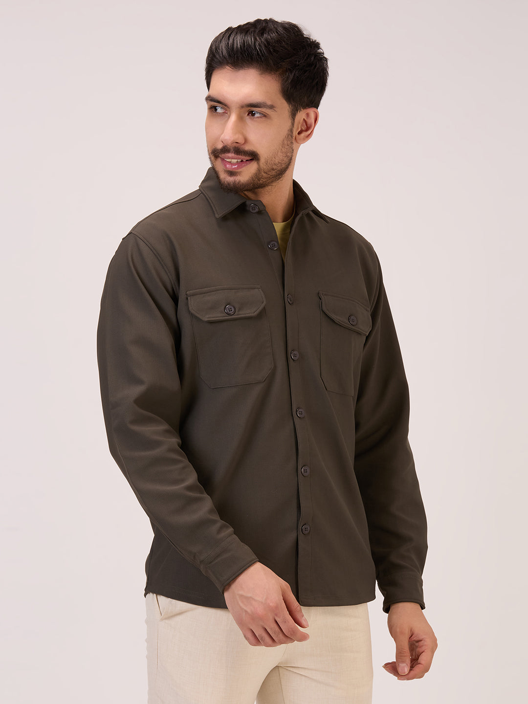 Unirec Olive Shacket for Men
