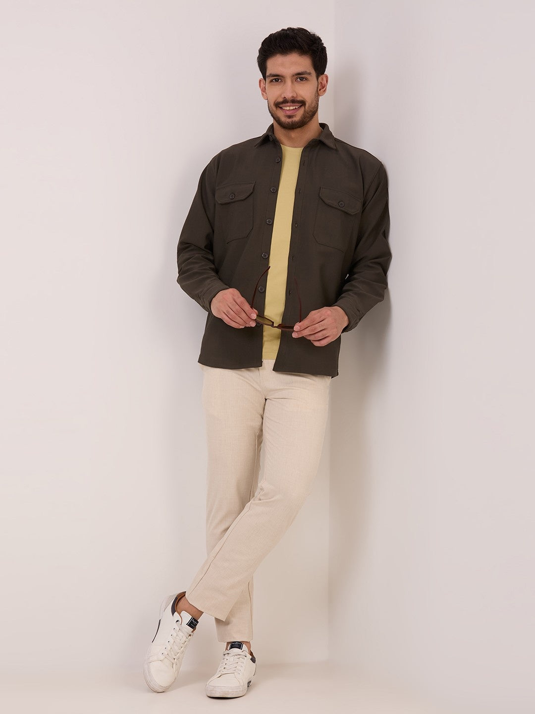 Unirec Olive Shacket for Men