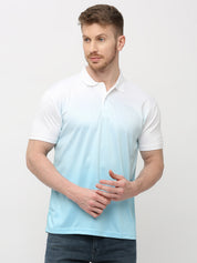 Polo T-shirt (Ombre) - Blue