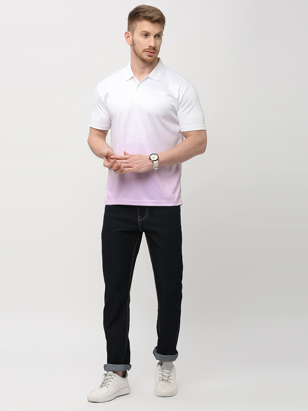 Polo T-shirt (Ombre) - Purple