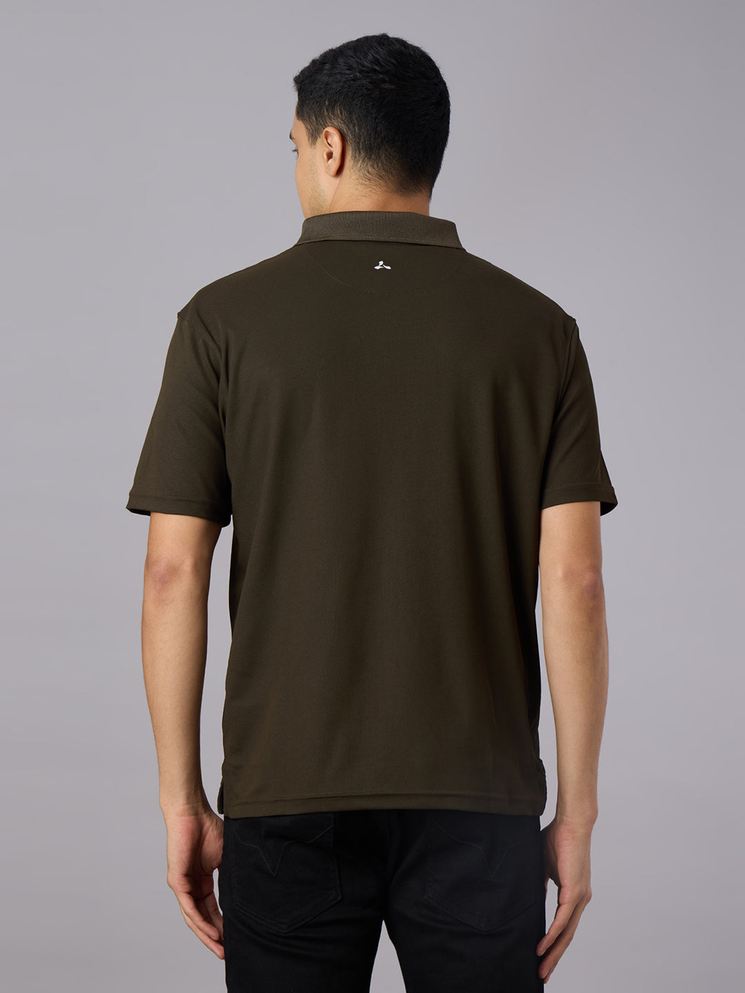 Matte Polo - Ultra Soft Solid Bottle Green T-shirt with Tipping for Men