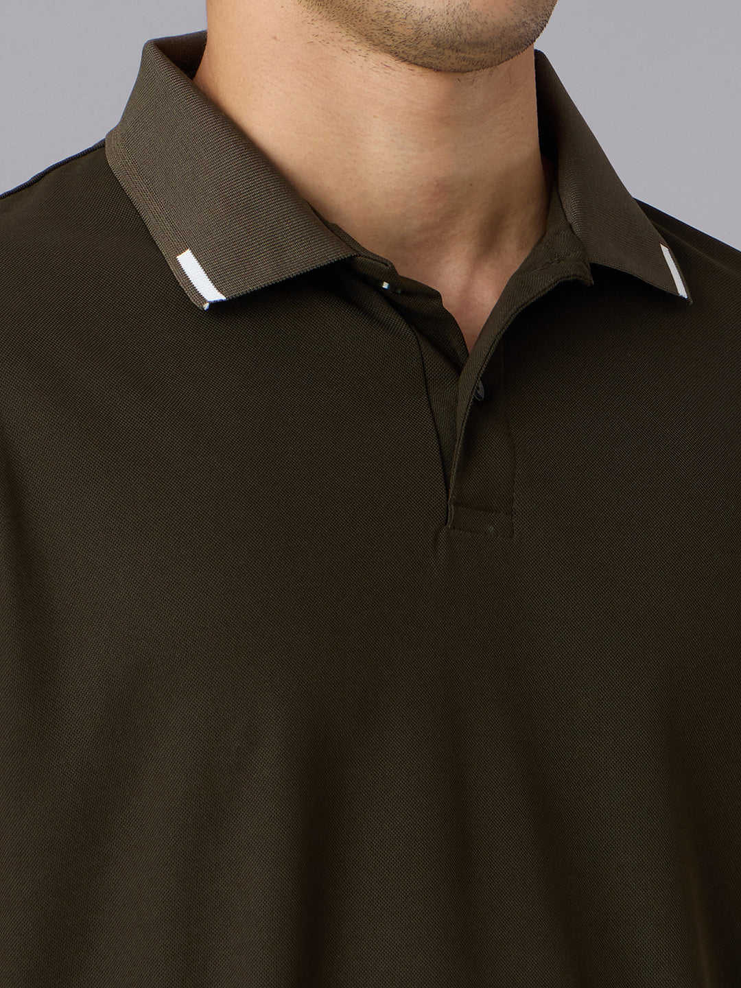 Matte Polo - Ultra Soft Solid Bottle Green T-shirt with Tipping for Men