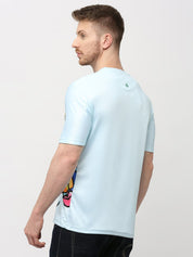 Men's Round White T-Shirt