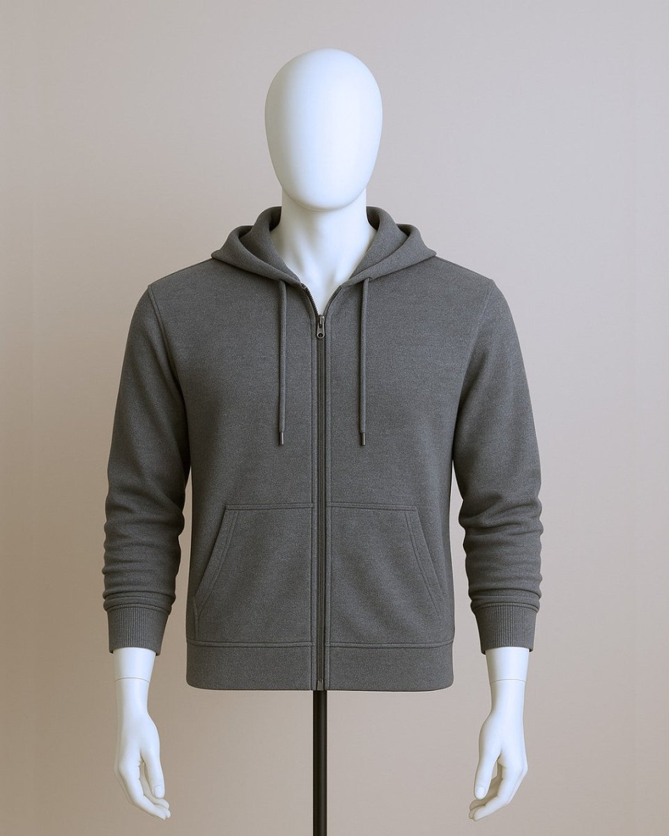 Classic Grey Zipper Hoodie – Stylish, Sustainable & Perfect for Every Season