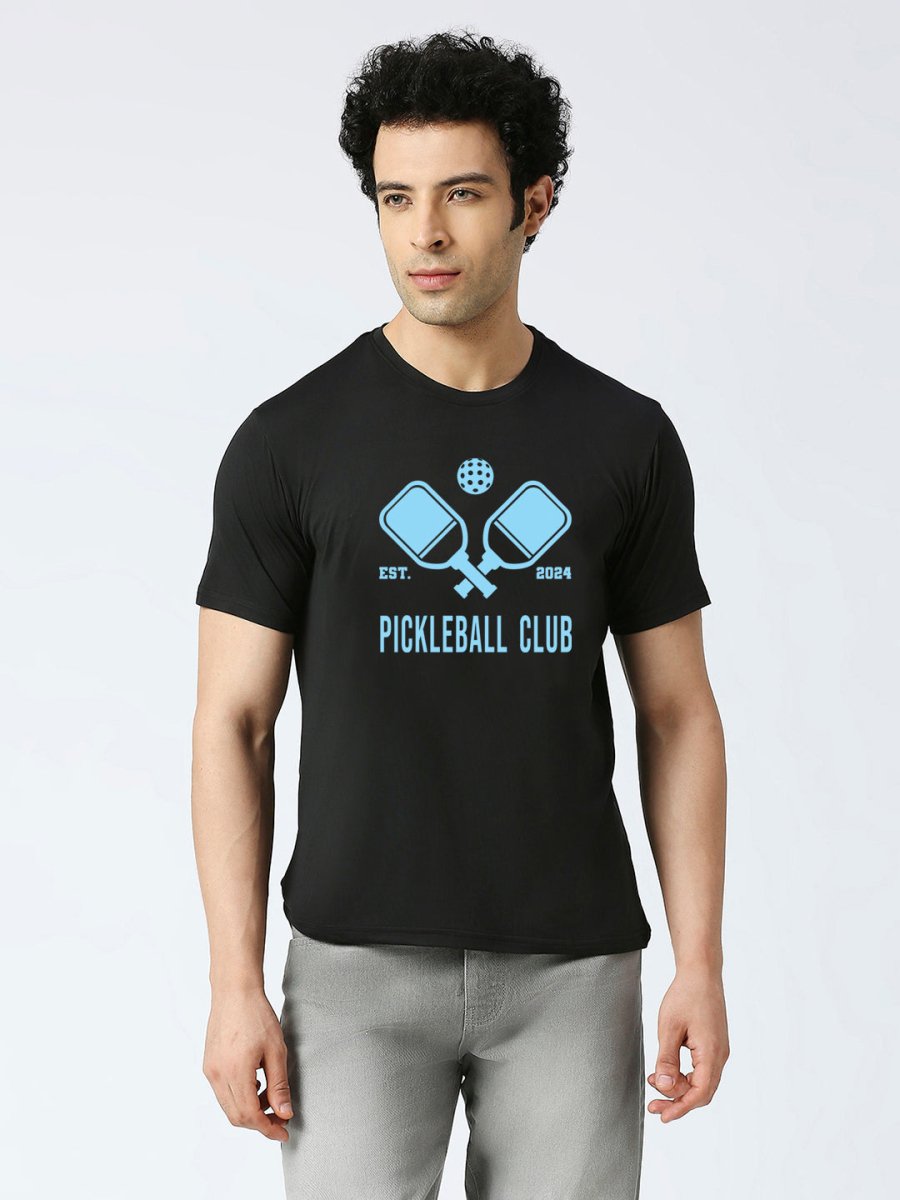 Black Dry Fit T-Shirt with “Pickleball and Beer… That’s Why I’m Here” Quote