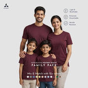 Build Your Combo | Feather Touch™ Round Neck Tshirts For Family & Friends