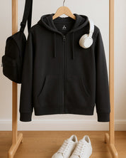 Classic Black Winter Hoodie – Warm, Stylish & Sustainable Sweatshirt for Men & Women