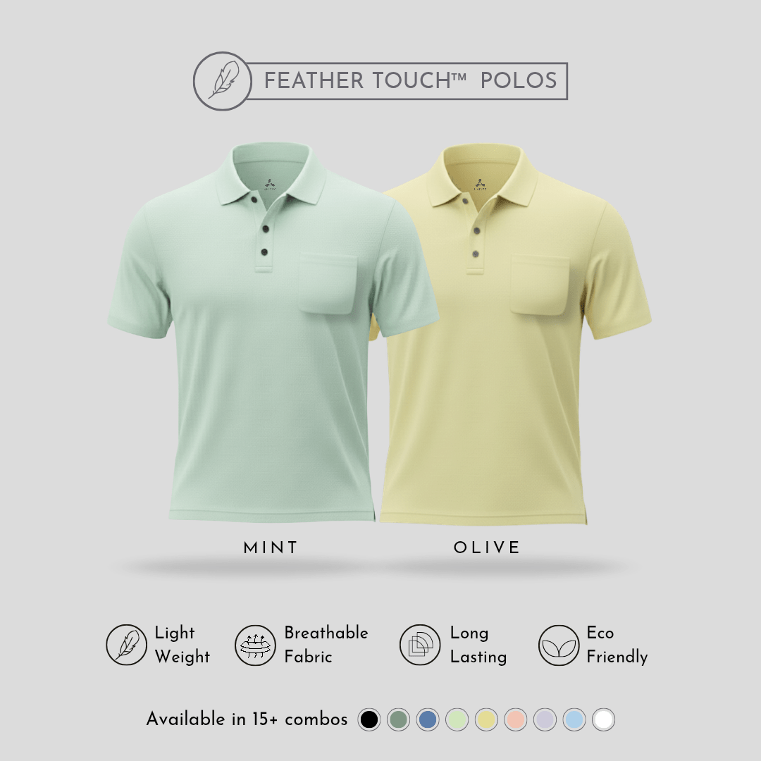 Feather Touch Polos with Pocket