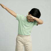 Feather Touch Round Neck Plain Mint T-Shirt for Boys