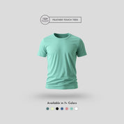 Men's mint green round neck t-shirt front view