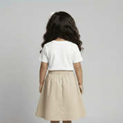 Feather Touch Round Neck Plain White T-Shirt for Girls
