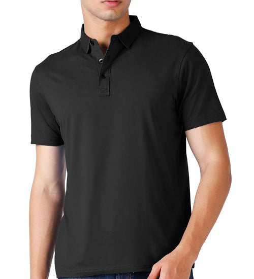 Solid Feather Touch Polo Collar T-shirt