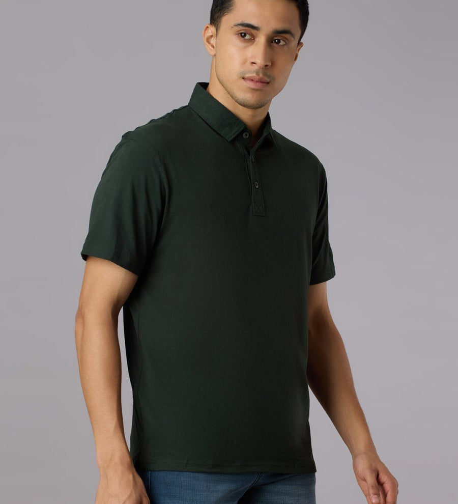 Solid Feather Touch Polo T-shirt