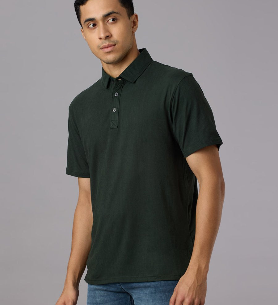 Solid Feather Touch Polo T-shirt