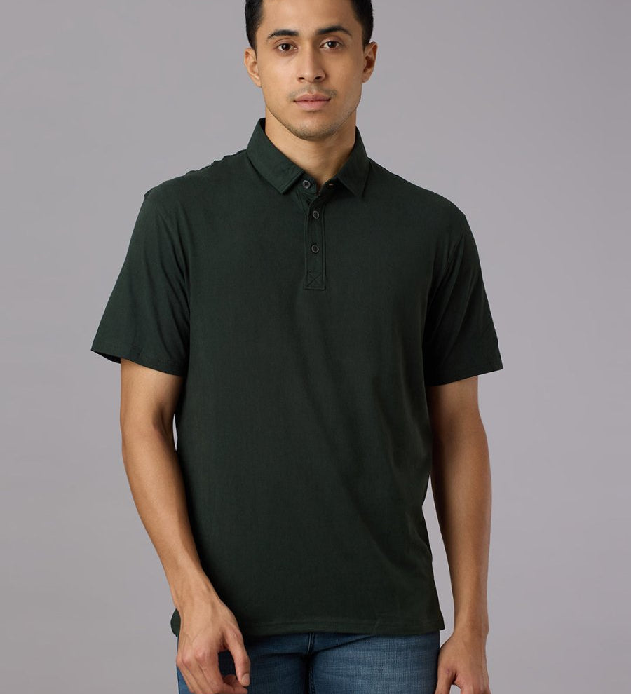 Solid Feather Touch Polo T-shirt