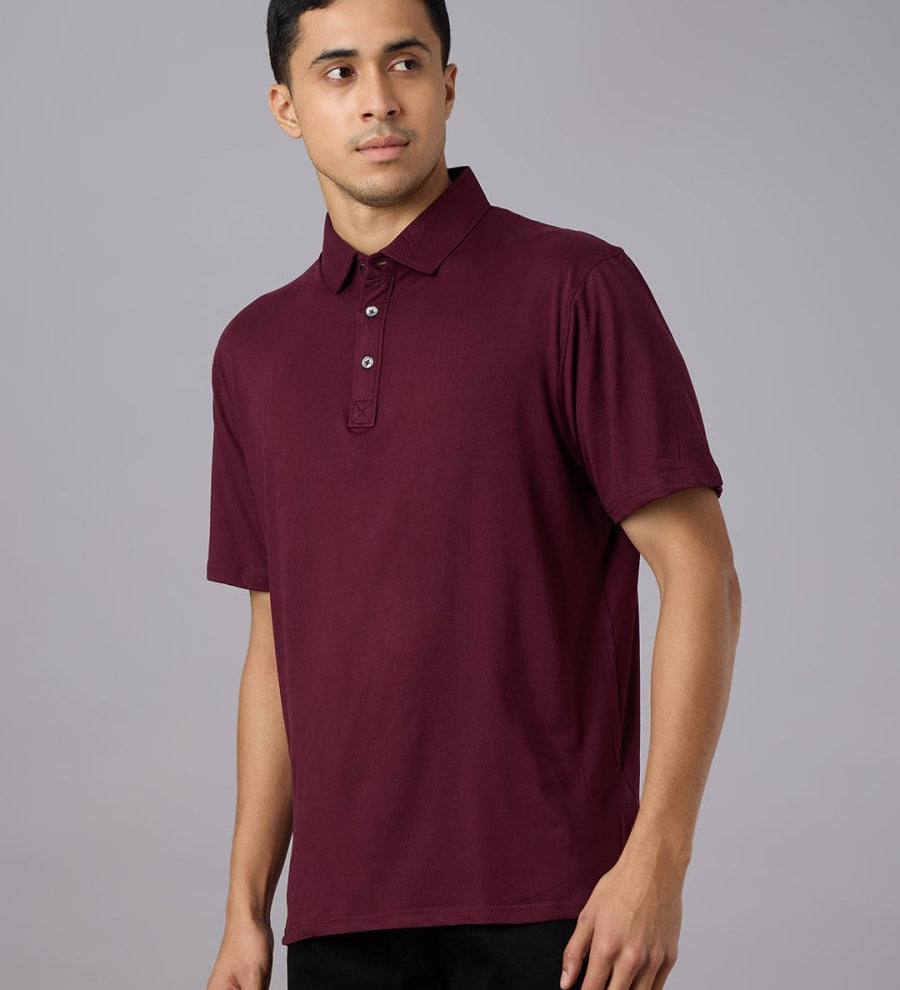 Solid Feather Touch Polo T-shirt