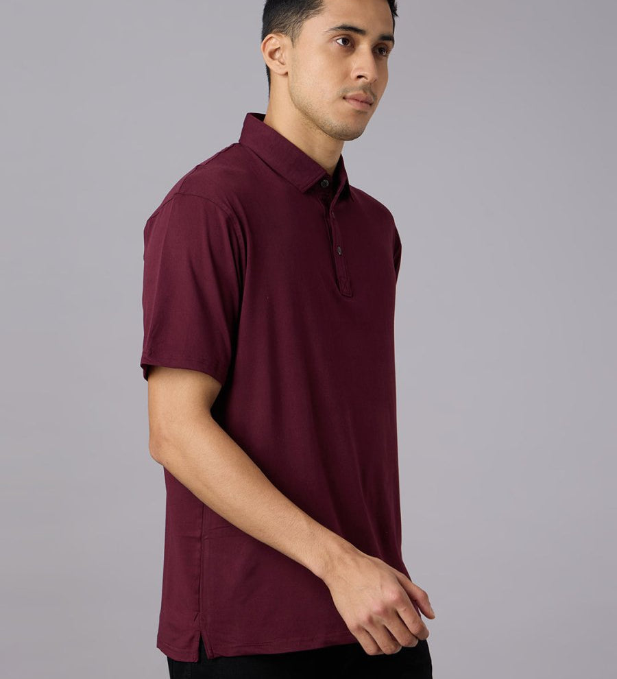 Solid Feather Touch Polo T-shirt