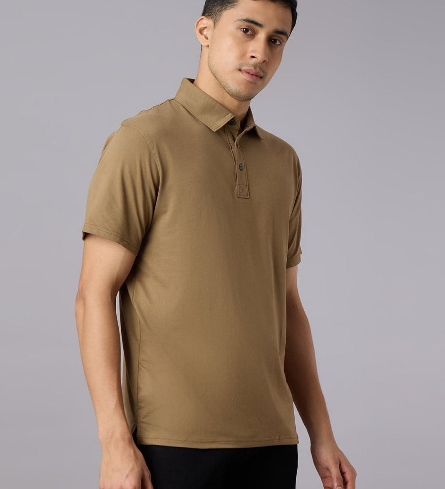Solid Feather Touch Polo T-shirt