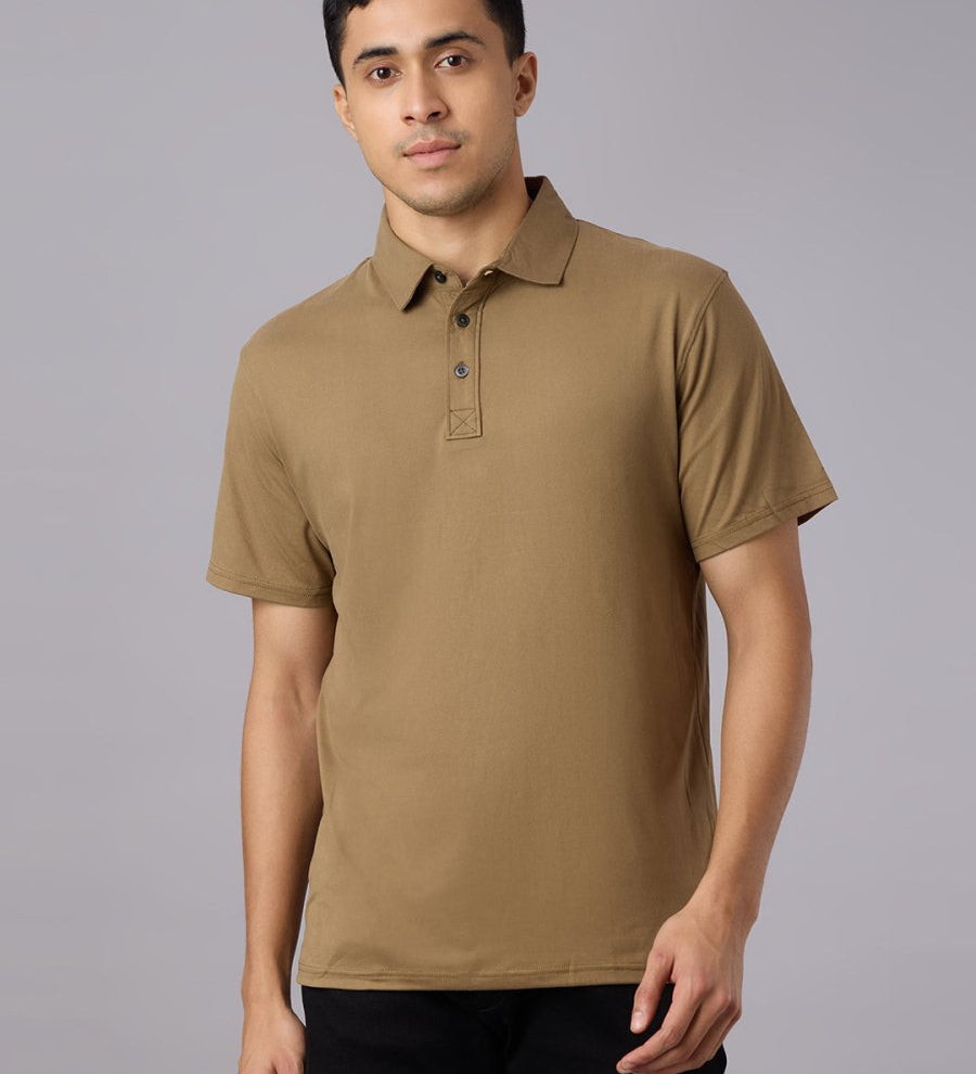 Solid Feather Touch Polo T-shirt