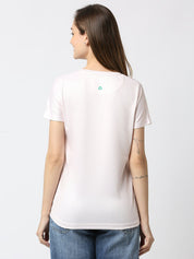 Women's Peach V-neck T-shirt