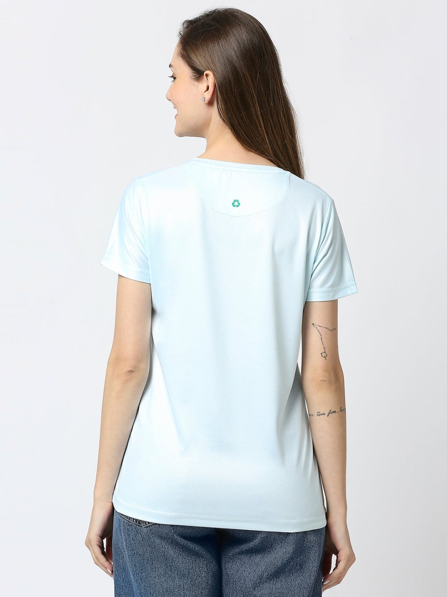 Women's Blue V-neck T-shirt