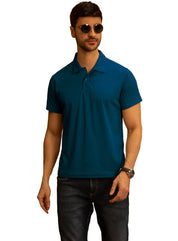 Solid Polo Collar T-shirt for Men's