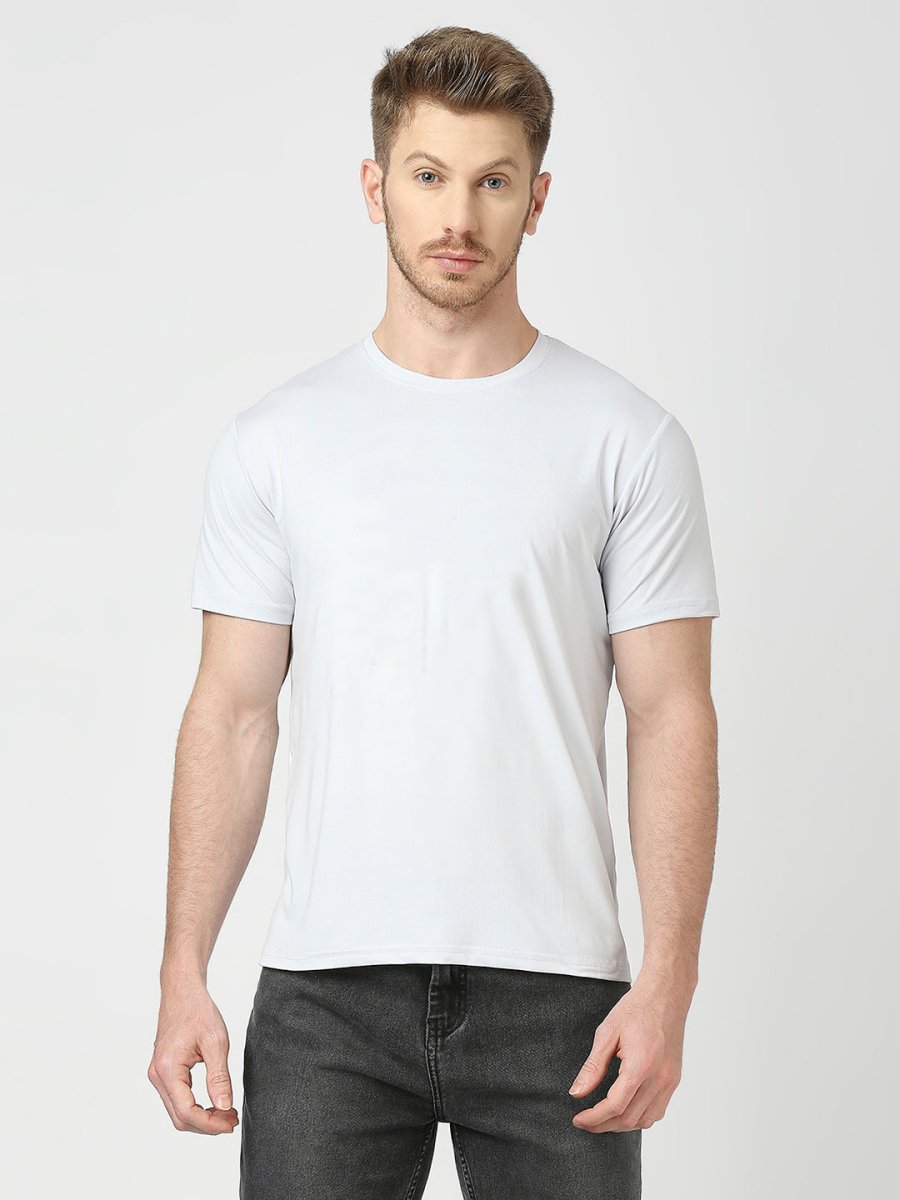 Feather Touch Solid Round Neck T-Shirt for Men's