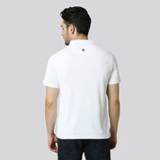 Men's Navy Blue & White Matte Polo T-Shirt Combo with Pocket