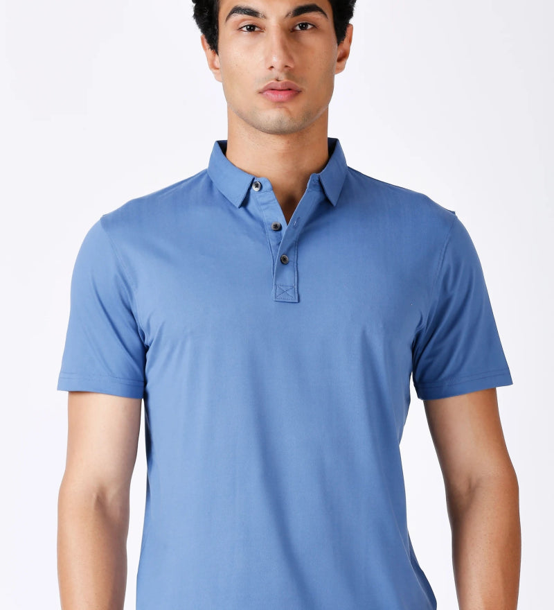 Blue Feather touch Polo T-shirt for Men