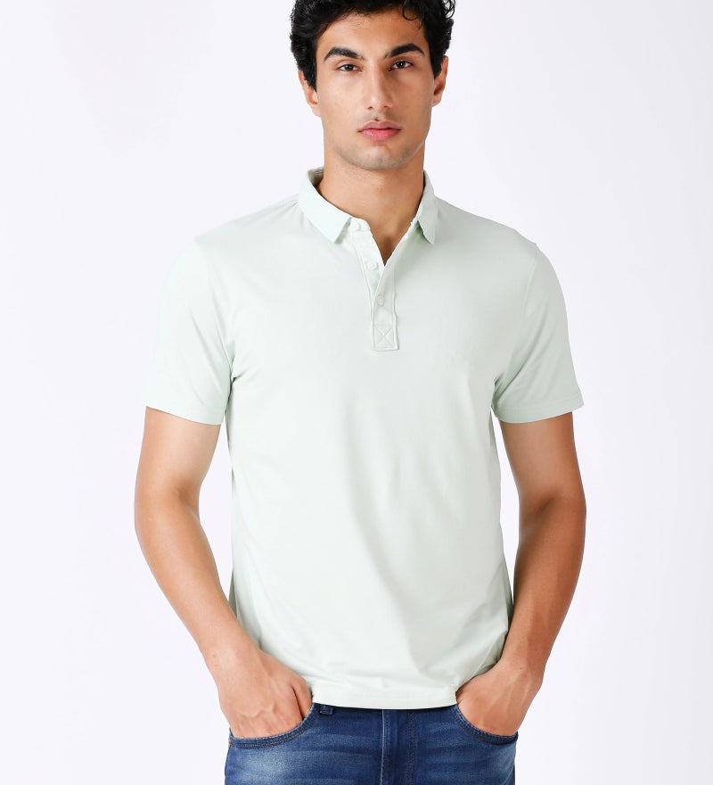 Mint Feather Touch Polo T-shirt
