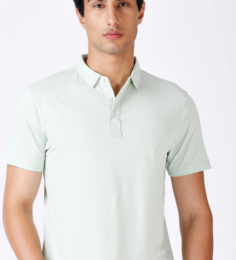 Mint Feather Touch Polo T-shirt