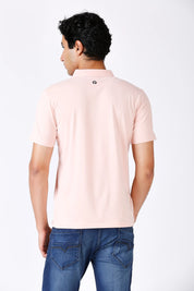 Peach Feather Touch Polo T-shirt