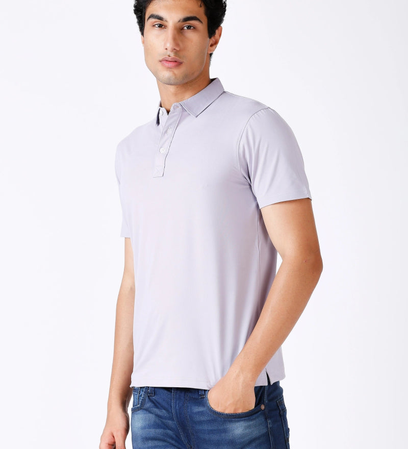 Purple Feather Touch Polo T-shirt