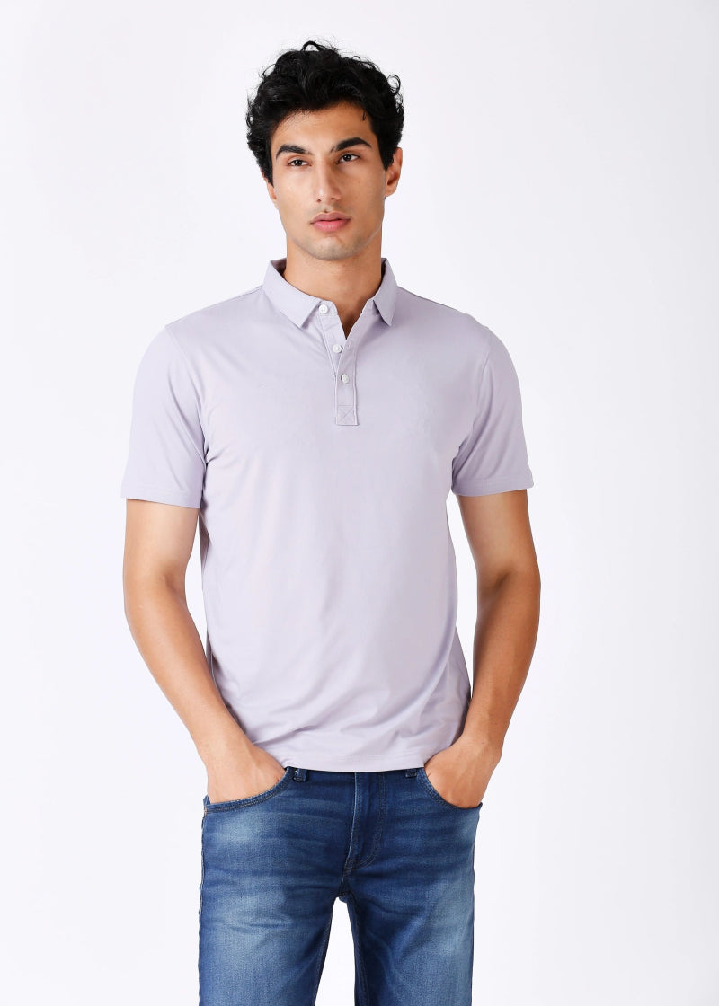 Purple Feather Touch Polo T-shirt