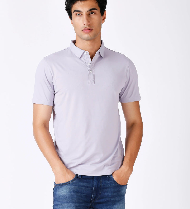 Purple Feather Touch Polo T-shirt