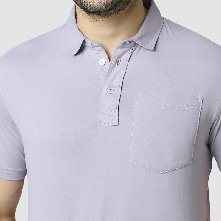 Feather Touch Purple Polo T-shirt