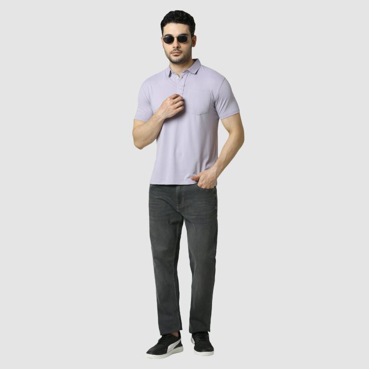 Feather Touch Purple Polo T-shirt