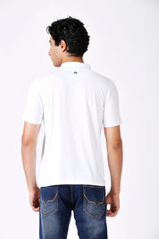 White Feather Touch Polo T-shirt