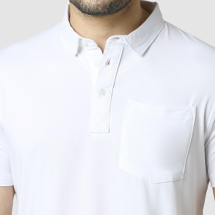 Feather Touch White Polo T-shirt