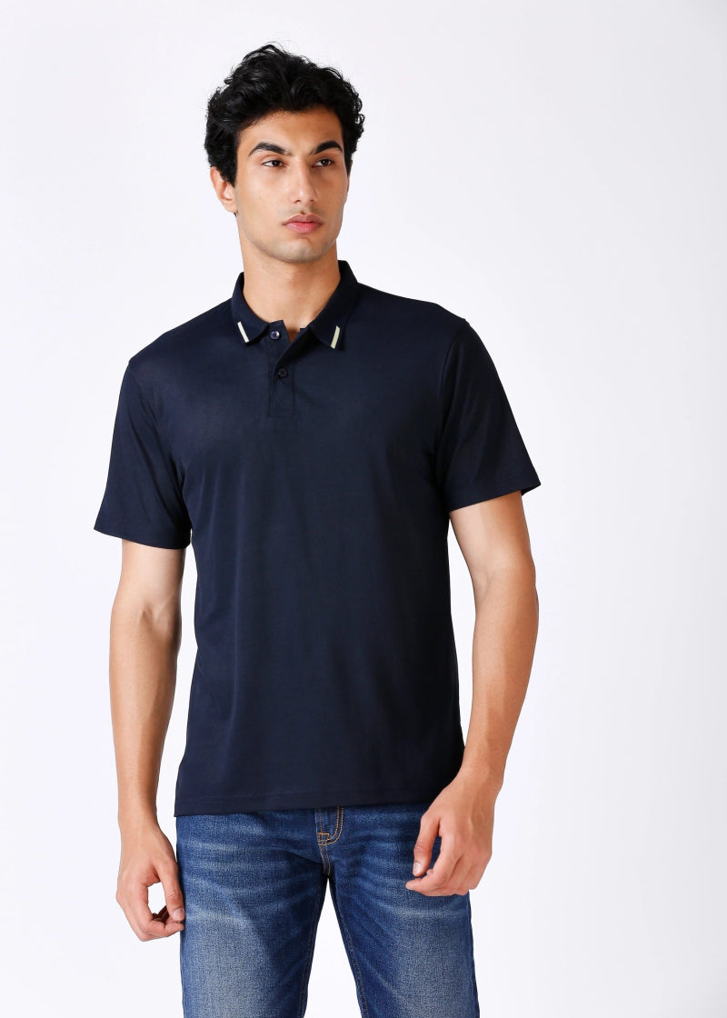 Navy Blue Polo T-shirt for Men