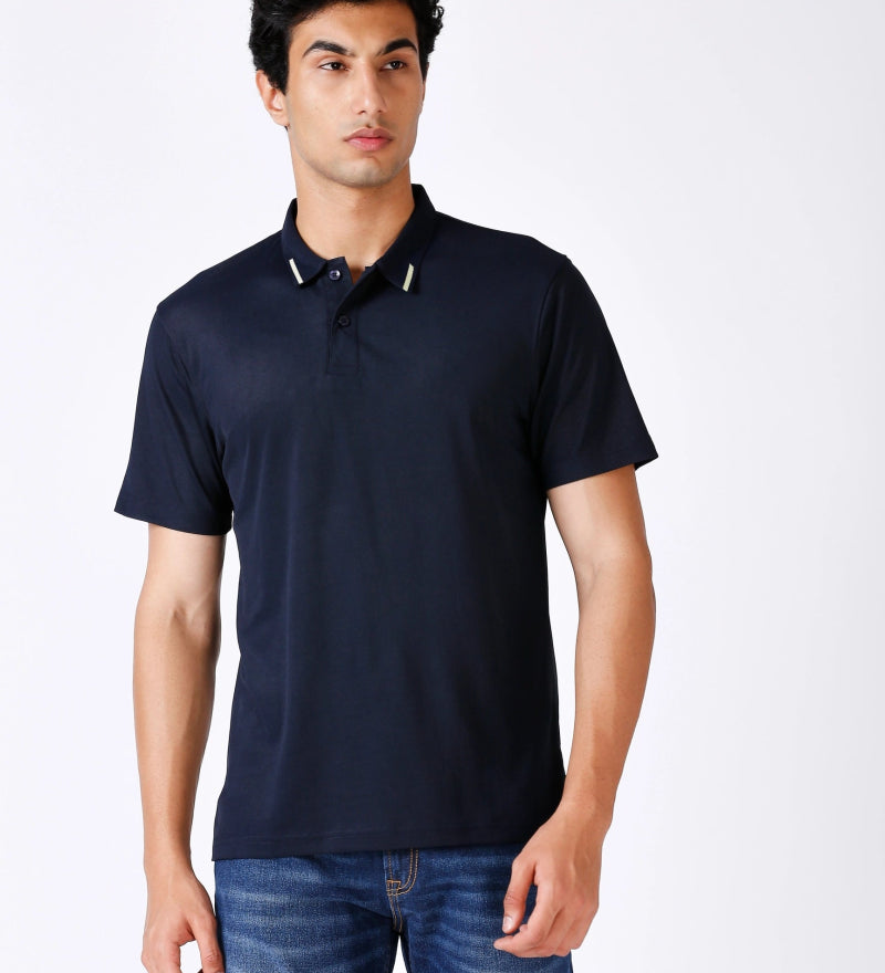 Navy Blue Polo T-shirt for Men