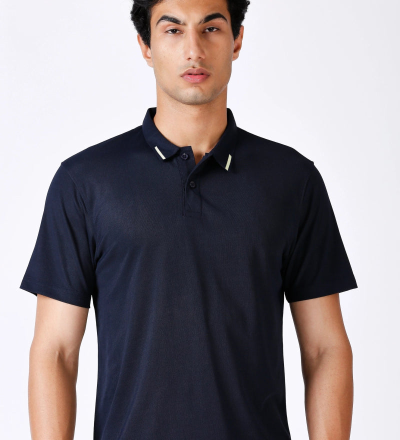 Navy Blue Polo T-shirt for Men