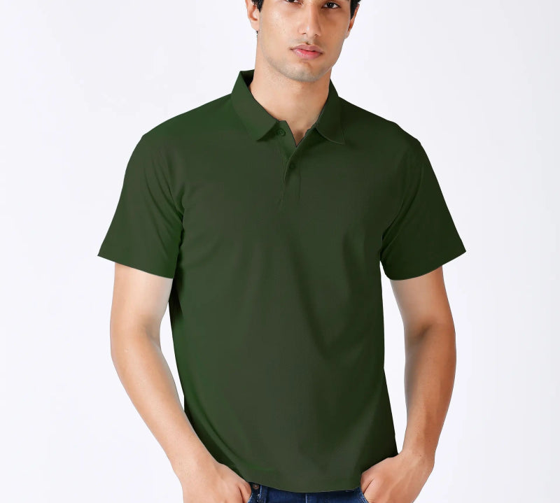Olive Green Polo T-shirt for Men