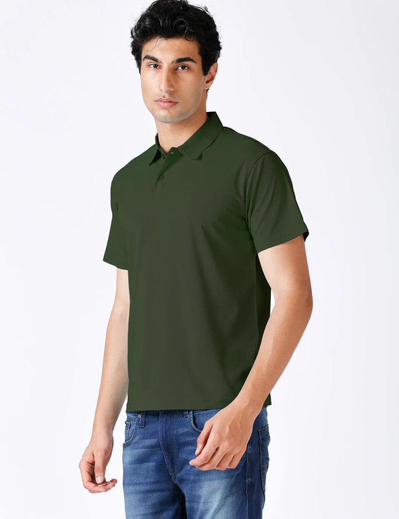 Olive Green Polo T-shirt for Men