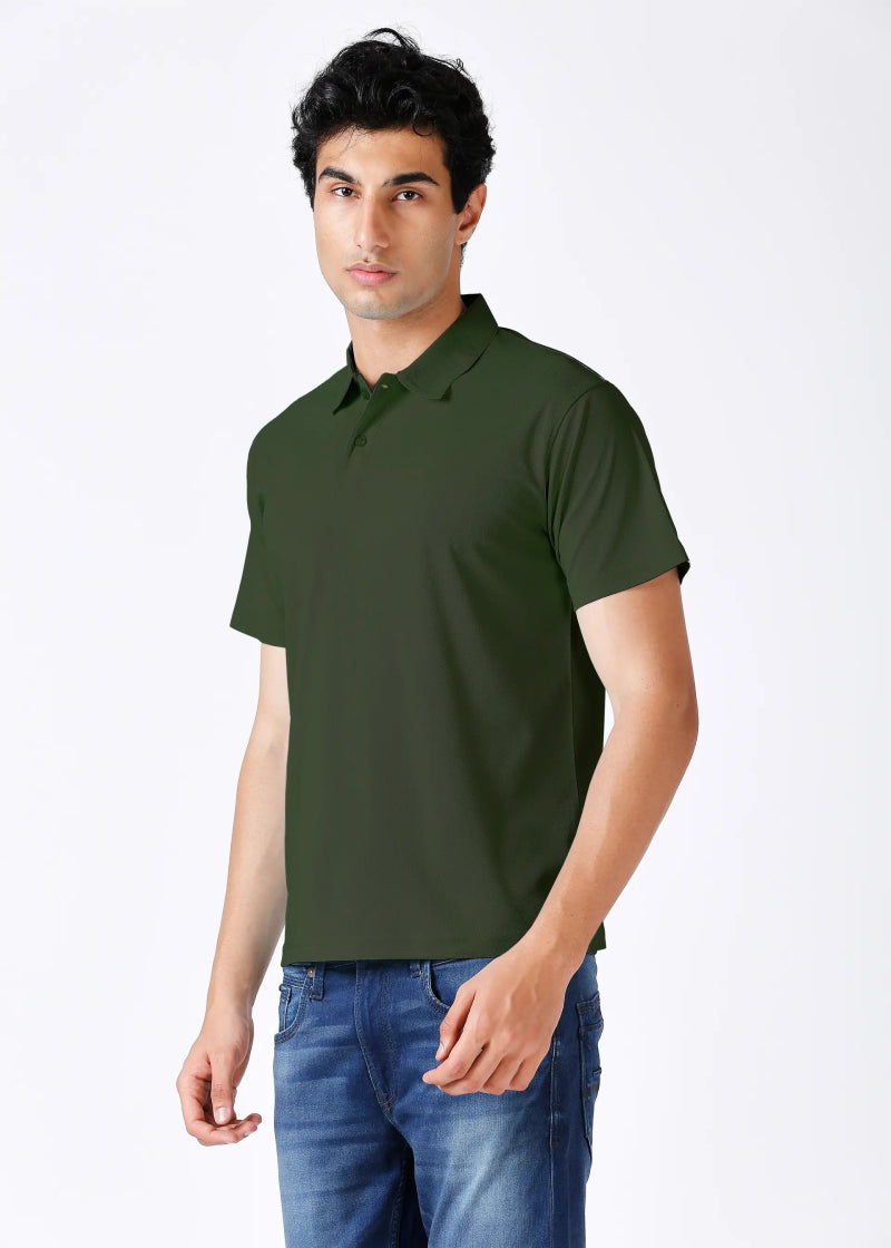 Olive Green Polo T-shirt for Men