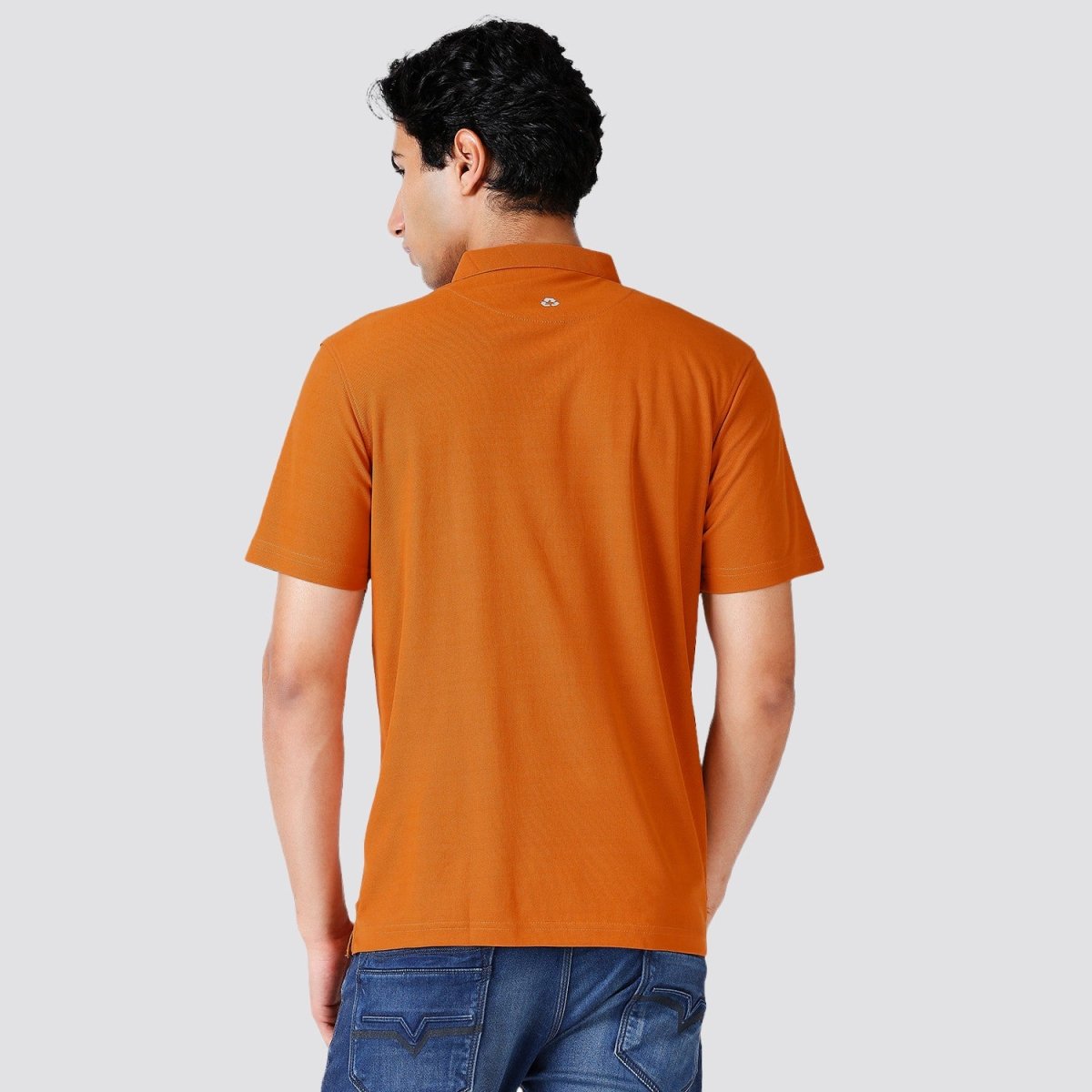 Orange Wood Polo T-shirt